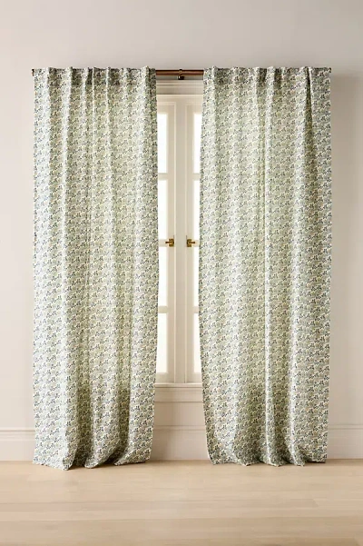 Anthropologie Emlen Printed Cotton Floral Curtain