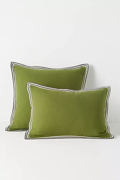Anthropologie Emmett Cotton Cushion In Green