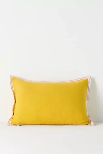 Anthropologie Emmett Cotton Cushion In Yellow