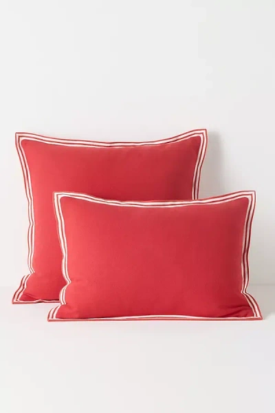 Anthropologie Emmett Cotton Cushion In Red