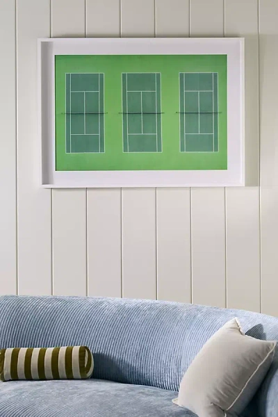 Anthropologie Empty Courts Wall Art In Green