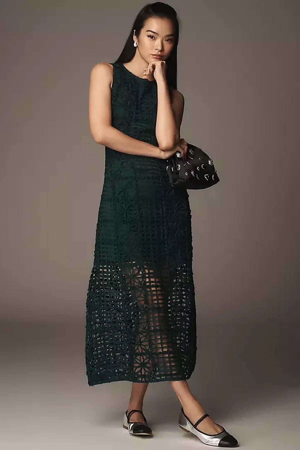 Anthropologie ★ Endless Rose Sleeveless Textured Midi Dress Endless Rose Sleeveless Textured Midi Dress | AnthroHome
