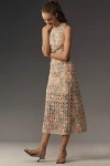 Anthropologie Endless Rose Sleeveless Textured Midi Dress In Pink