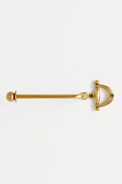 Anthropologie Equestrian Brass Toilet Paper Holder In Gold