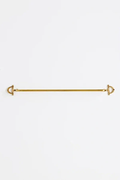 Anthropologie Equestrian Brass Towel Bar In Gold