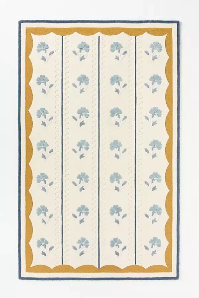 Anthropologie Essex Hand-tufted Wool Blend Floral Rug