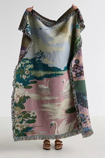 Anthropologie Estella Cotton Woven Throw Blanket In Multi
