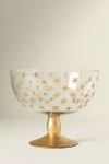 Anthropologie Etched Glass Serve Bowl In Multi
