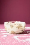 Anthropologie Etched Snowfall Woody Fresh Balsam & Cedarwood Glass Candle In Multi