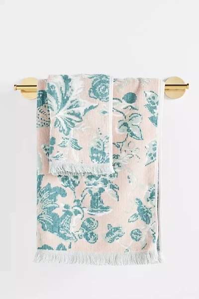 Anthropologie Eugenie Cotton Woven Floral Towel Collection