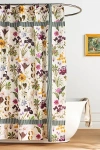 Anthropologie Evie Organic Cotton Printed Shower Curtain In Multicolor