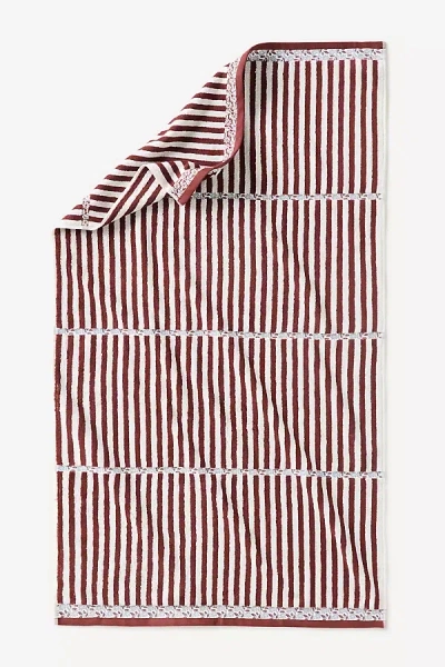 Anthropologie Evita Cotton Striped Woven Towel Collection
