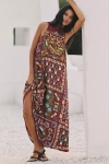 Anthropologie Farm Rio Halter Maxi Dress In Multi