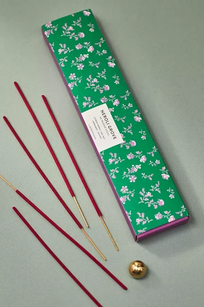 Anthropologie Farrah Floral Neroli Grove Incense Sticks In Green