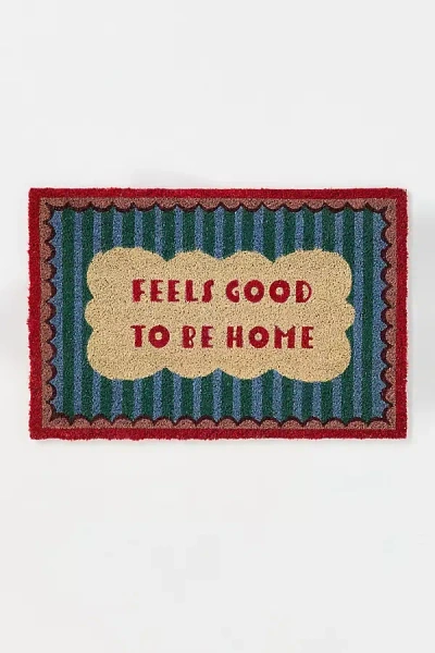 Anthropologie Feels Good To Be Home Coir Printed Doormat In Multi