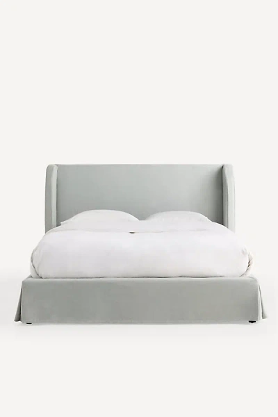 Anthropologie Felicity Performance Weave Slipcover Bed In Grey