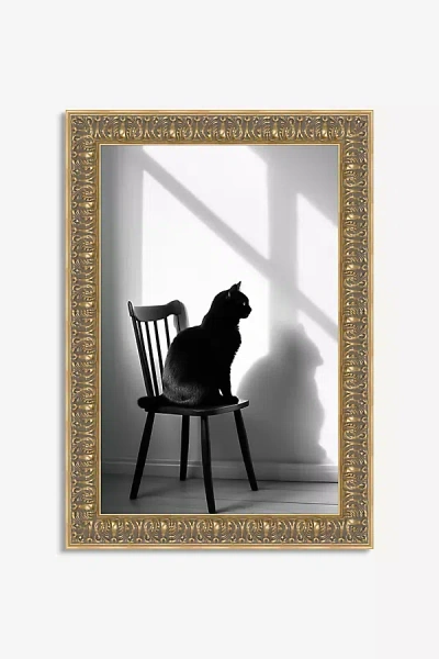 Anthropologie Feline Feature Sit Wall Art In Black