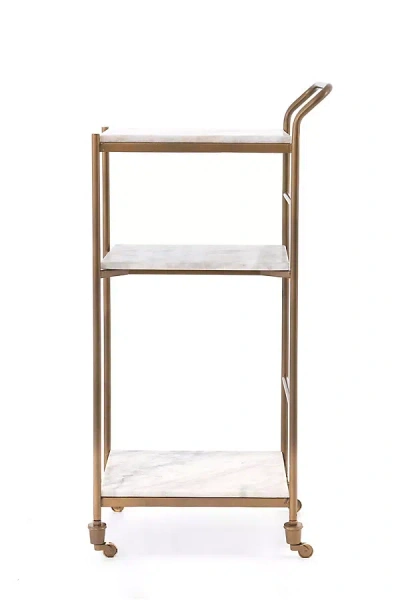 Anthropologie Felix Marble Bar Cart In Brown