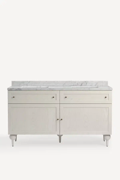 Anthropologie Fern Marble-top Double Bathroom Vanity In White