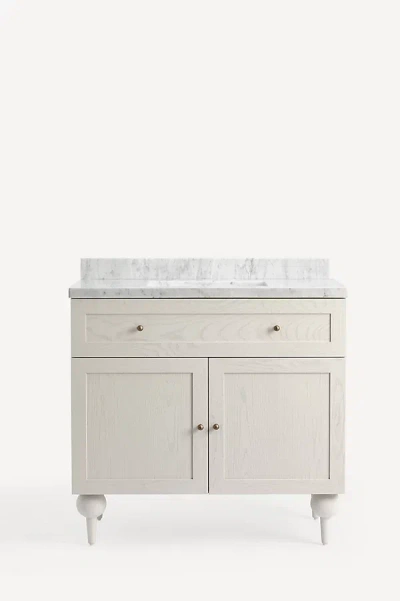 Anthropologie Fern Marble-top Single Bathroom Vanity In Neutral