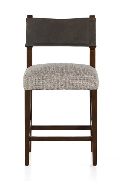Anthropologie Ferris Leather Counter Stool