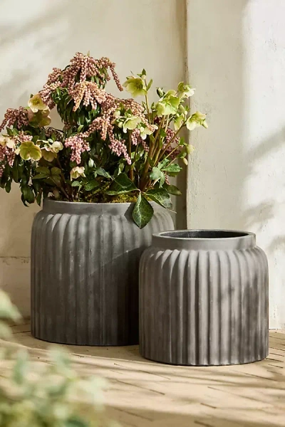 Anthropologie Fiber Dolly Jar Planter