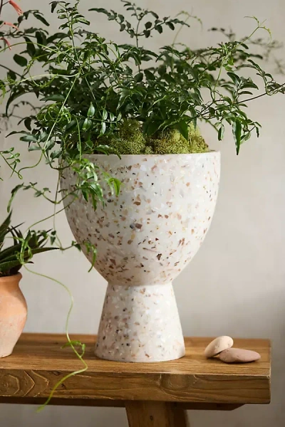 Anthropologie Fiber Terrazzo Urn