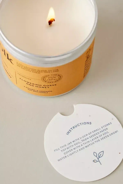 Anthropologie Fieldday Belong Tin Candle In Yellow