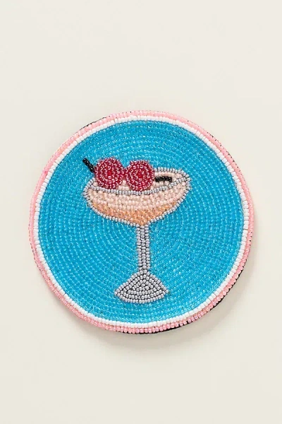 Anthropologie Fiona Coasters: Cocktail Edition In Blue