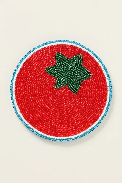 Anthropologie Fiona Coasters: Foodie Edition In Red