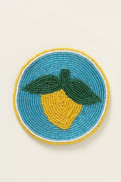 Anthropologie Fiona Coasters: Garnish Edition In Blue