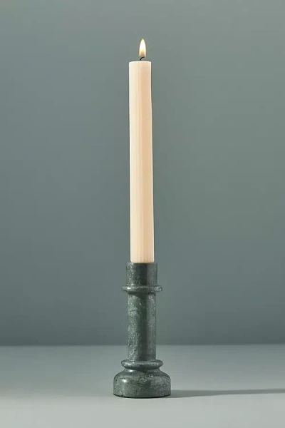 Anthropologie Fiona Marble Candlestick Holder In Multicolor