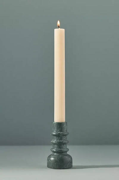 Anthropologie Fiona Marble Candlestick Holder In Multicolor