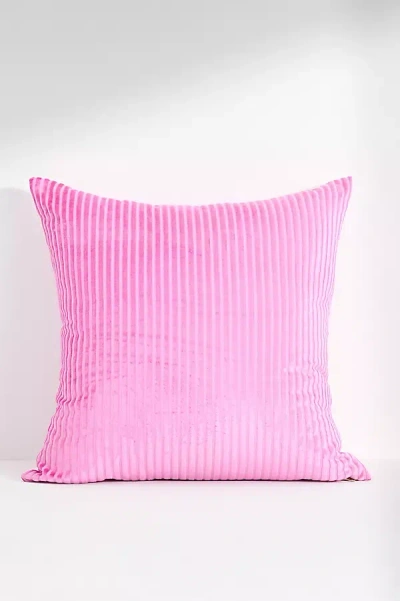 Anthropologie Fiora Ribbed Velvet Pillow