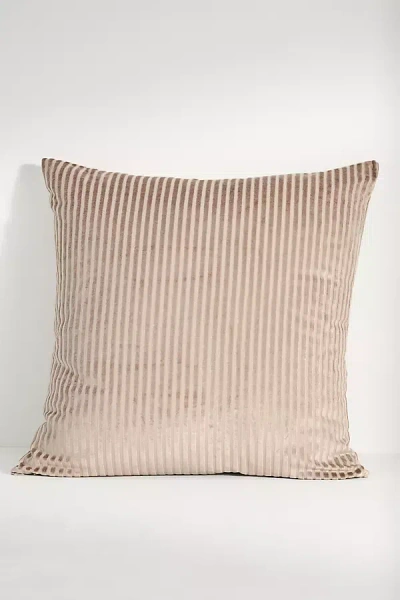 Anthropologie Fiora Ribbed Velvet Pillow