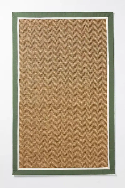 Anthropologie Flatwoven Double Border Performance Rug In Neutral