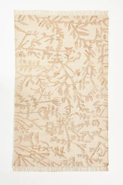 Anthropologie Wool & Jute Blend Flatwoven Neutral Rug