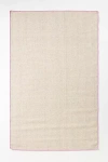 Anthropologie Flatwoven Wool Contrast-stitched Binding Rug In Neutral