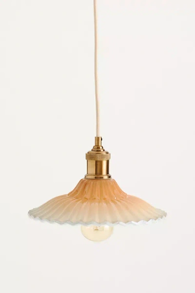 Anthropologie Flautist Glass Pendant In Brown
