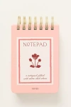 Anthropologie Flora Stamp Chunky Spiral Notepad In Pink