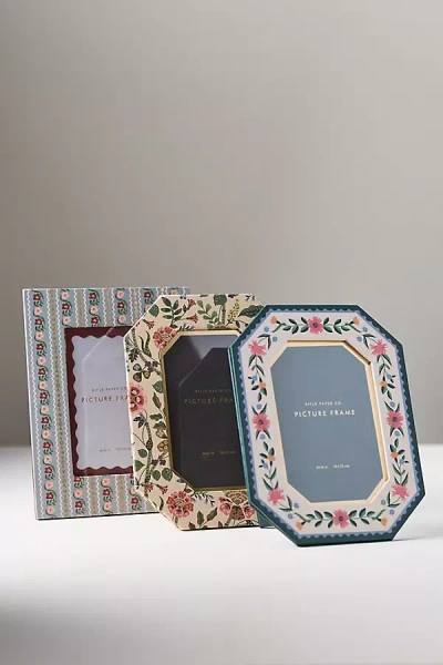 Anthropologie Floral Paper Picture Frame In Multi