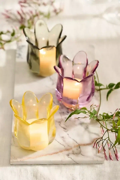 Anthropologie Floral Tealight Holder In Multi