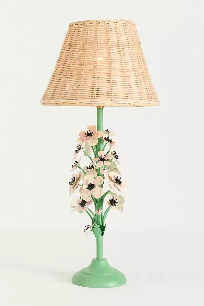 Anthropologie Floral Tole Table Lamp In Multi