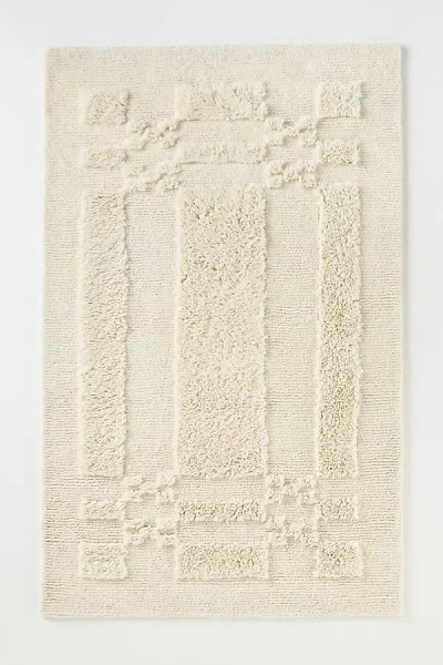Anthropologie Florine Hand-tufted Wool Shag Sculpted Rug