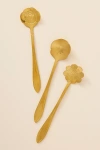 ANTHROPOLOGIE FLOWER TEASPOONS, SET OF 3