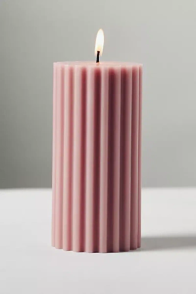 Anthropologie Fluted Pillar Candle