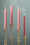 Anthropologie Fluted Taper Candles, Set Of 4 In Pink