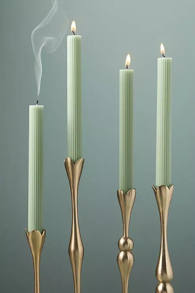 Anthropologie Fluted Taper Candles, Set Of 4