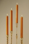 Anthropologie Fluted Taper Candles, Set Of 4 In Yellow