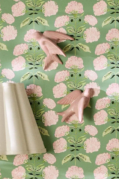 Anthropologie Flying Birds Ceramic Gallery Wall Charms, Set Of 2 In Neutral